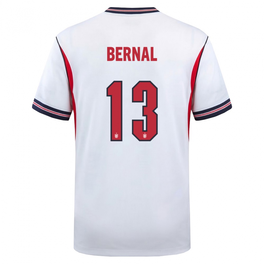 ילדים אנגליה Freddy Bernal #13 לבן כהה אדום ג'רזי ביתית 26-28 חולצה קצרה