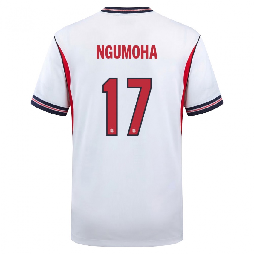 ילדים אנגליה Rio Ngumoha #17 לבן כהה אדום ג'רזי ביתית 26-28 חולצה קצרה