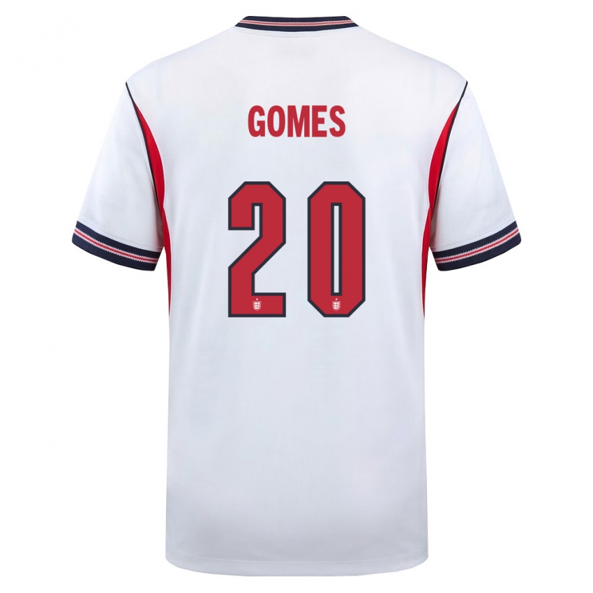 ילדים אנגליה אנג'ל גומז #20 לבן כהה אדום ג'רזי ביתית 26-28 חולצה קצרה