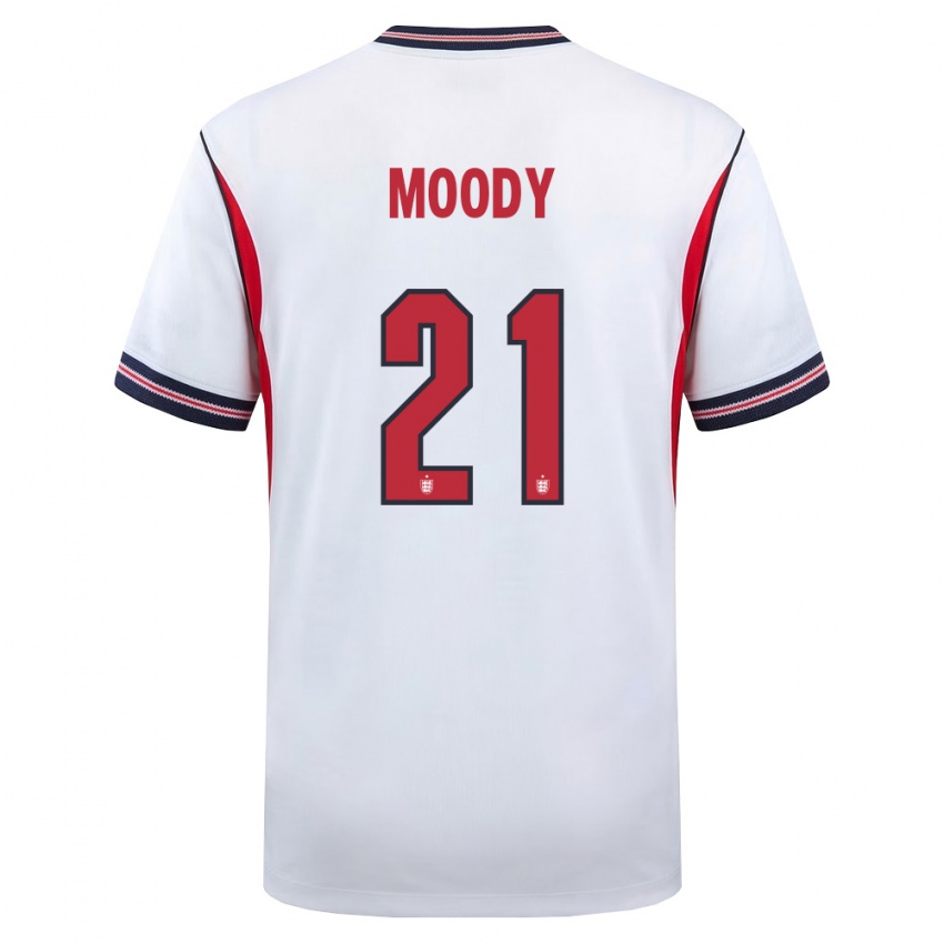 ילדים אנגליה דילן מודי #21 לבן כהה אדום ג'רזי ביתית 26-28 חולצה קצרה