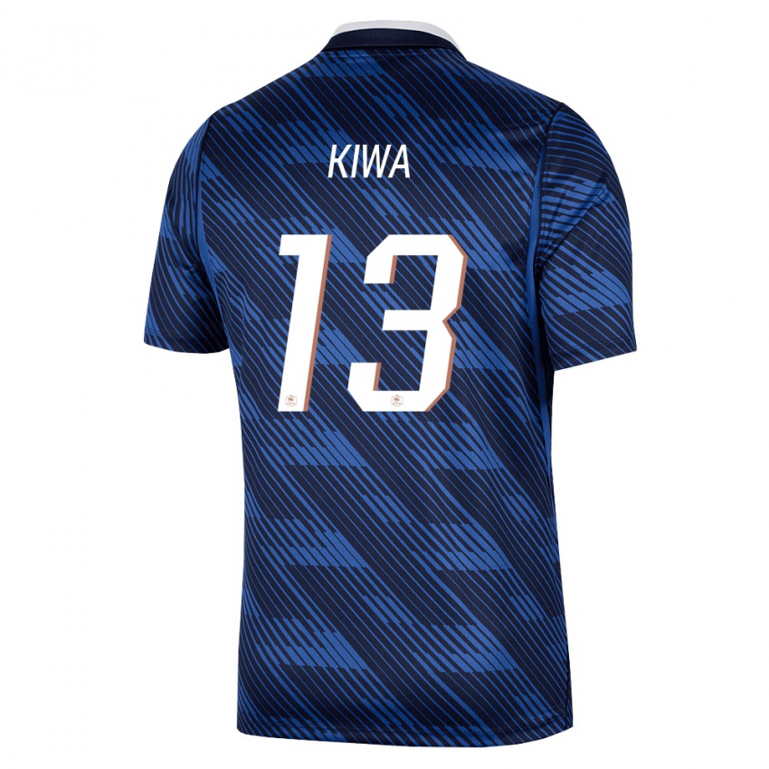 ילדים צרפת ברדל קיווה #13 כהה כחול לבן ג'רזי ביתית 26-28 חולצה קצרה