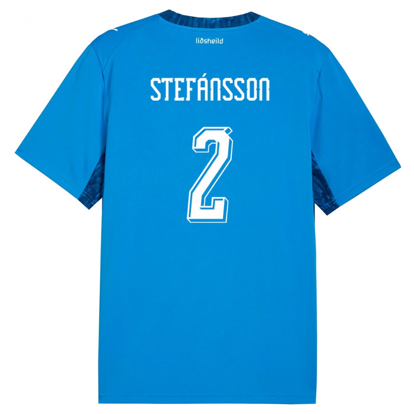 ילדים אִיסלַנד Stefán Gísli Stefánsson #2 כחול כהה ג'רזי ביתית 26-28 חולצה קצרה
