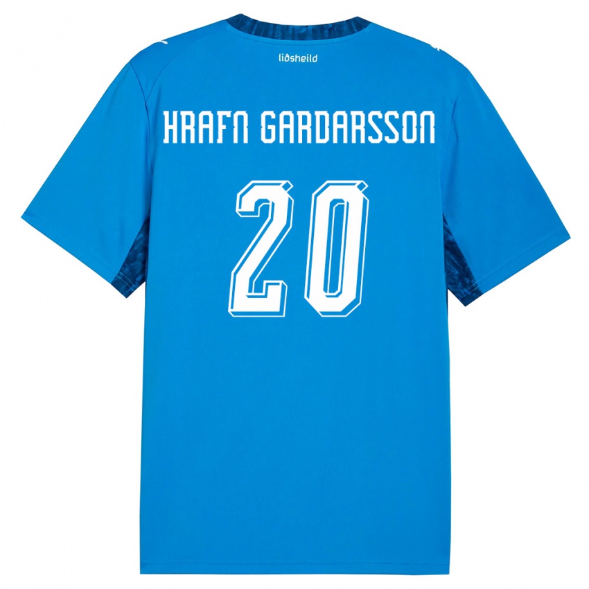 ילדים אִיסלַנד Bjarki Hrafn Gardarsson #20 כחול כהה ג'רזי ביתית 26-28 חולצה קצרה