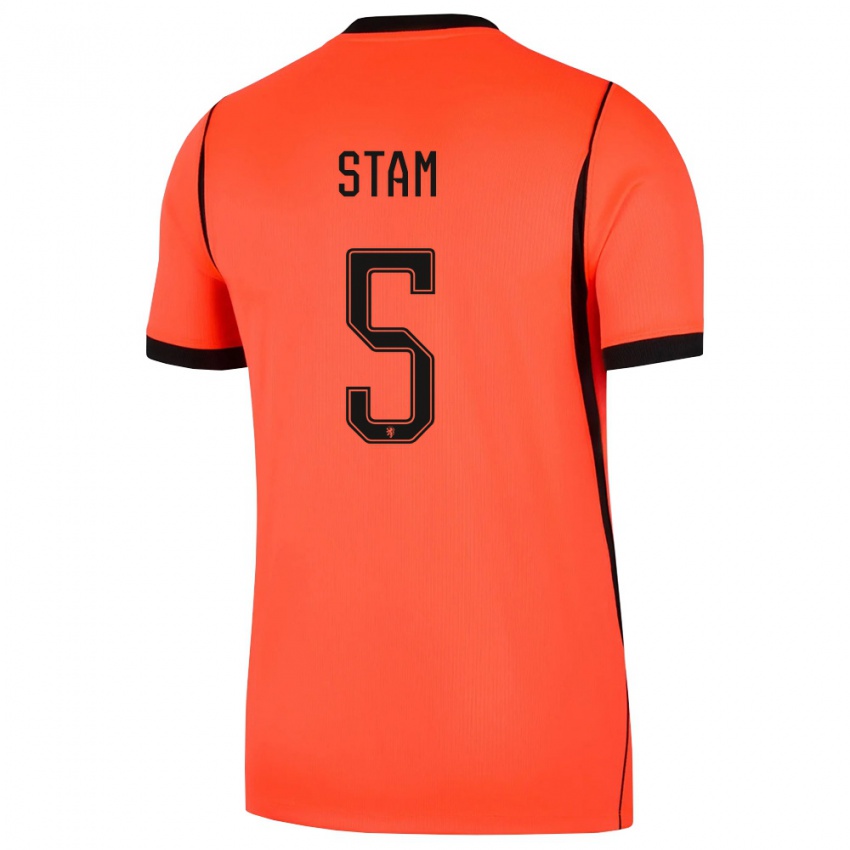 ילדים הולנד Dyran Stam #5 כתום שחור ג'רזי ביתית 26-28 חולצה קצרה