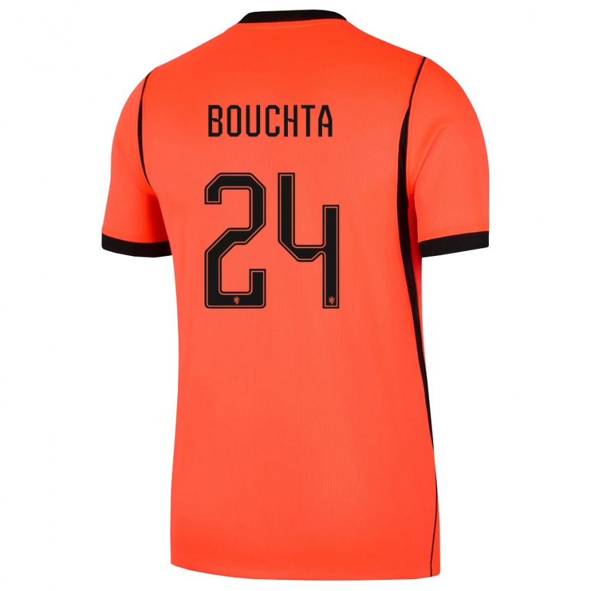 ילדים הולנד Dani Bouchta #24 כתום שחור ג'רזי ביתית 26-28 חולצה קצרה