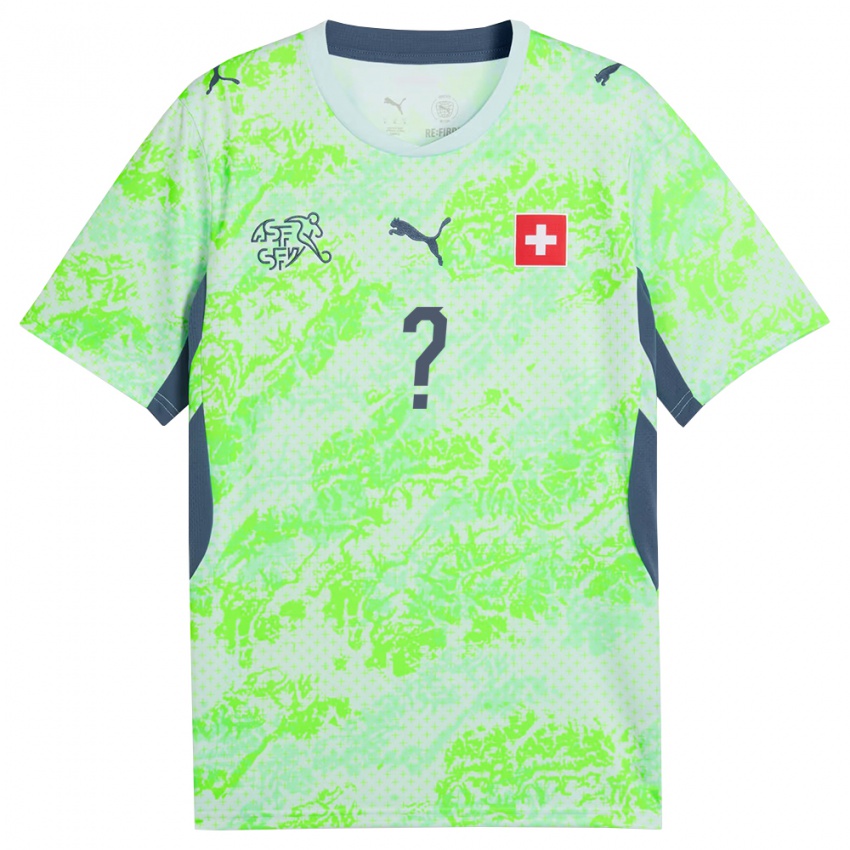 ילדים שווייץ השם שלך #0 ירוק כהה הרחק ג'רזי 26-28 חולצה קצרה