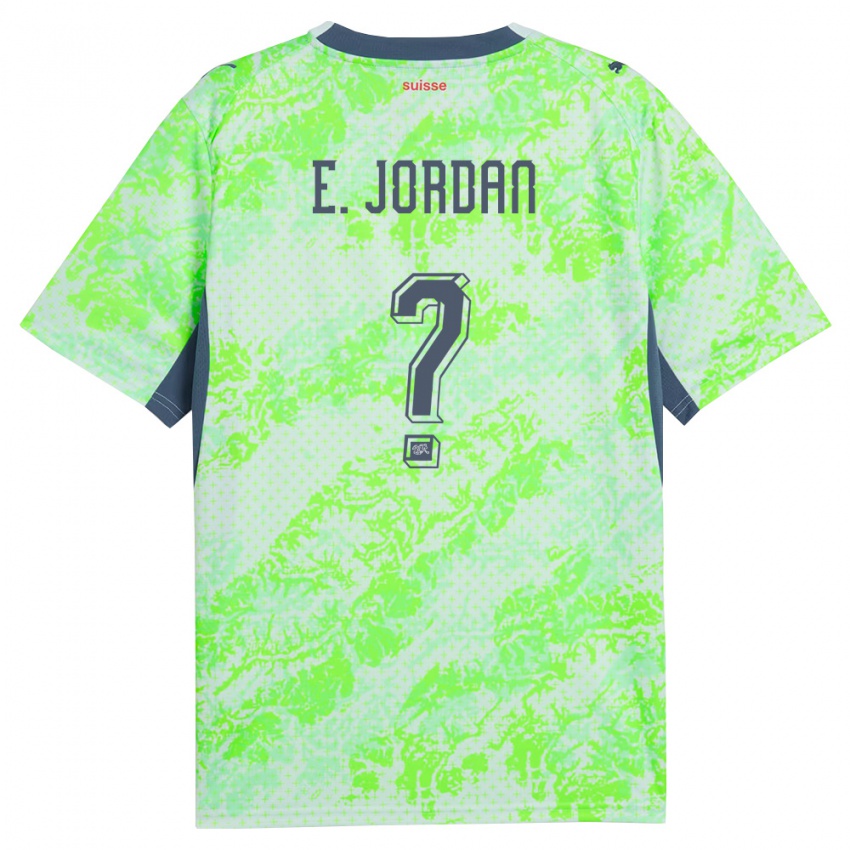 ילדים שווייץ אליה ג׳ורדן #0 ירוק כהה הרחק ג'רזי 26-28 חולצה קצרה