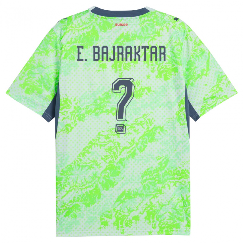 ילדים שווייץ Erblin Bajraktar #0 ירוק כהה הרחק ג'רזי 26-28 חולצה קצרה