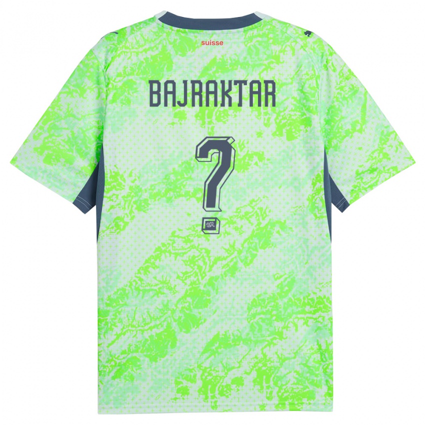 ילדים שווייץ Euron Bajraktar #0 ירוק כהה הרחק ג'רזי 26-28 חולצה קצרה