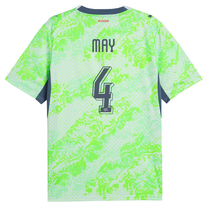 ילדים שווייץ קיריל מאי #4 ירוק כהה הרחק ג'רזי 26-28 חולצה קצרה
