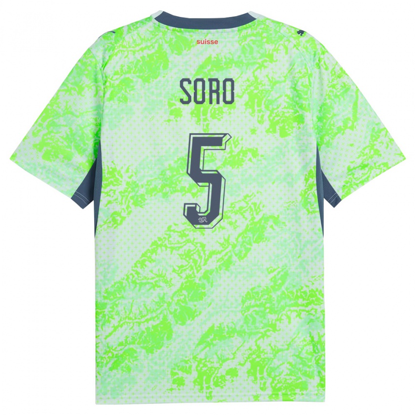 ילדים שווייץ Brillani Soro #5 ירוק כהה הרחק ג'רזי 26-28 חולצה קצרה