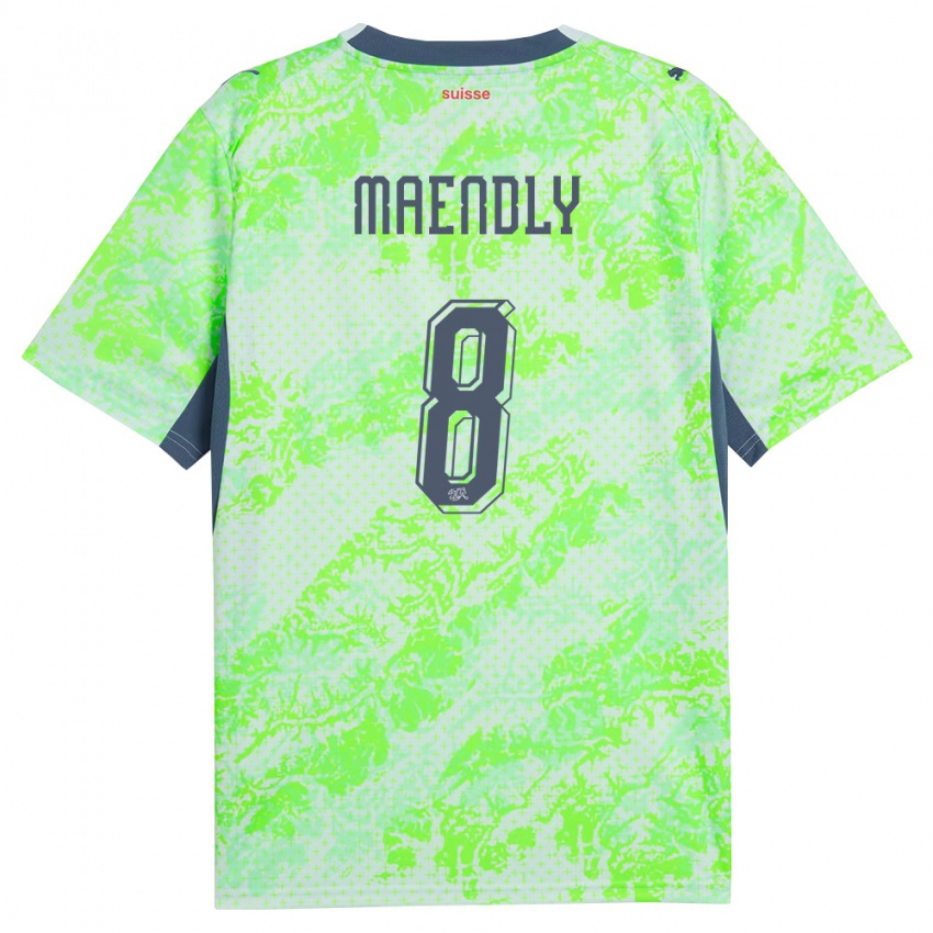 ילדים שווייץ סנדי מנדלי #8 ירוק כהה הרחק ג'רזי 26-28 חולצה קצרה