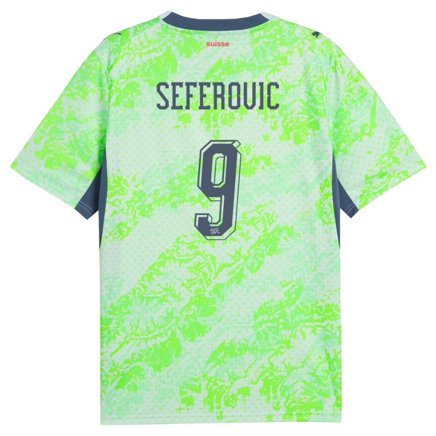 ילדים שווייץ האריס ספרוביץ' #9 ירוק כהה הרחק ג'רזי 26-28 חולצה קצרה