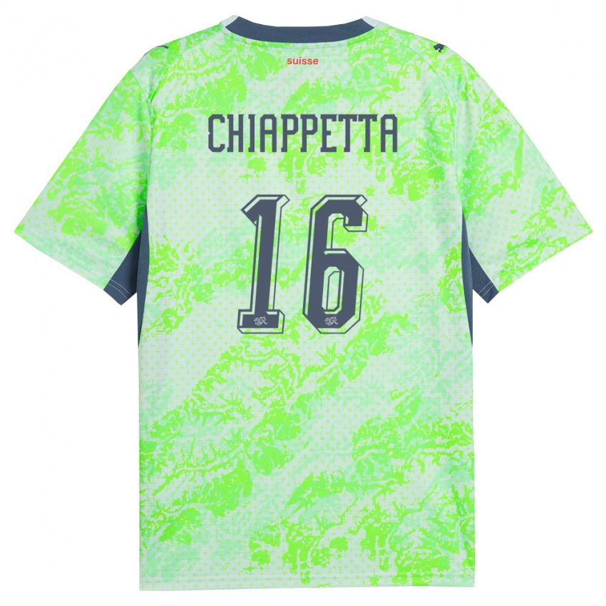 ילדים שווייץ כרמיין שיאפטה #16 ירוק כהה הרחק ג'רזי 26-28 חולצה קצרה