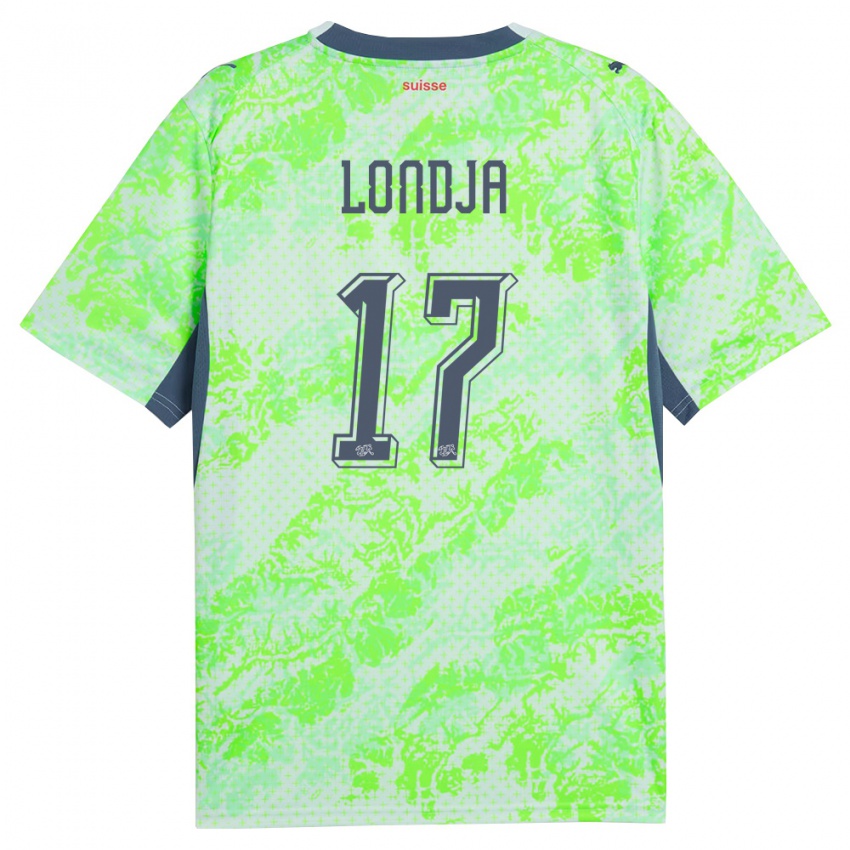 ילדים שווייץ Ruben Londja #17 ירוק כהה הרחק ג'רזי 26-28 חולצה קצרה