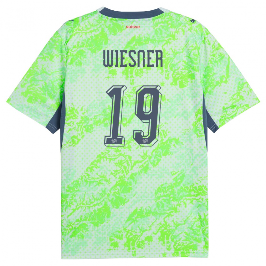 ילדים שווייץ Timo Wiesner #19 ירוק כהה הרחק ג'רזי 26-28 חולצה קצרה