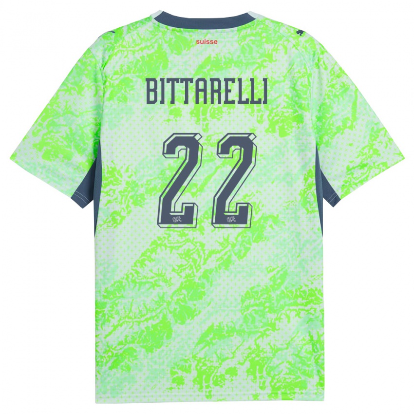 ילדים שווייץ לורנזו ביטארלי #22 ירוק כהה הרחק ג'רזי 26-28 חולצה קצרה