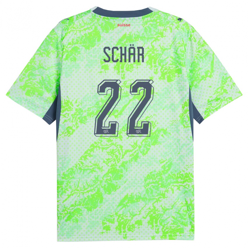 ילדים שווייץ פביאן שאר #22 ירוק כהה הרחק ג'רזי 26-28 חולצה קצרה