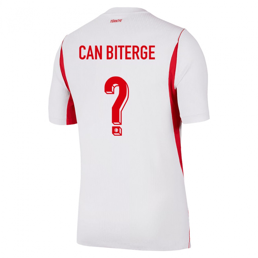 ילדים טורקיה Engin Can Biterge #0 לבן בורדו אדום הרחק ג'רזי 26-28 חולצה קצרה