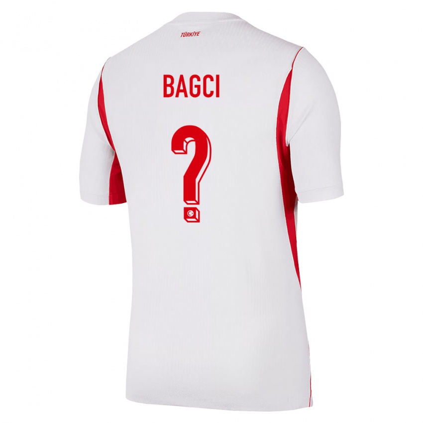 ילדים טורקיה Elyas Bagci #0 לבן בורדו אדום הרחק ג'רזי 26-28 חולצה קצרה