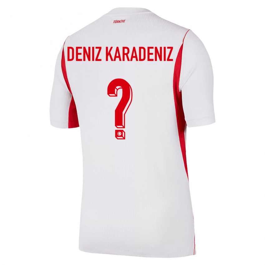 ילדים טורקיה Mustafa Deniz Karadeniz #0 לבן בורדו אדום הרחק ג'רזי 26-28 חולצה קצרה