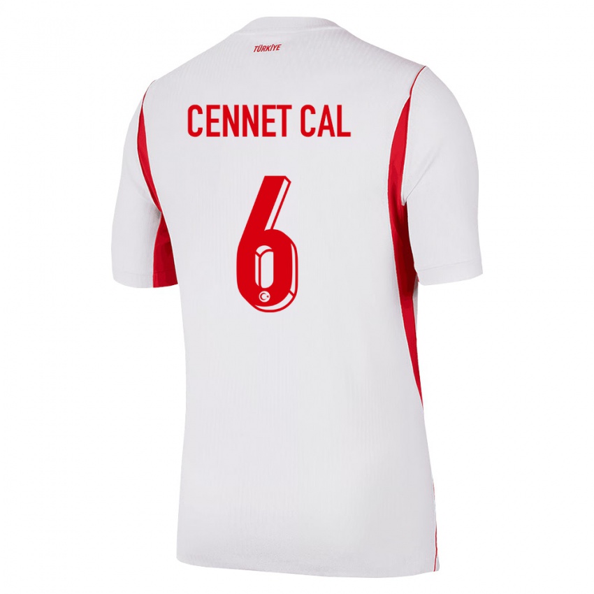 ילדים טורקיה Meryem Cennet Çal #6 לבן בורדו אדום הרחק ג'רזי 26-28 חולצה קצרה