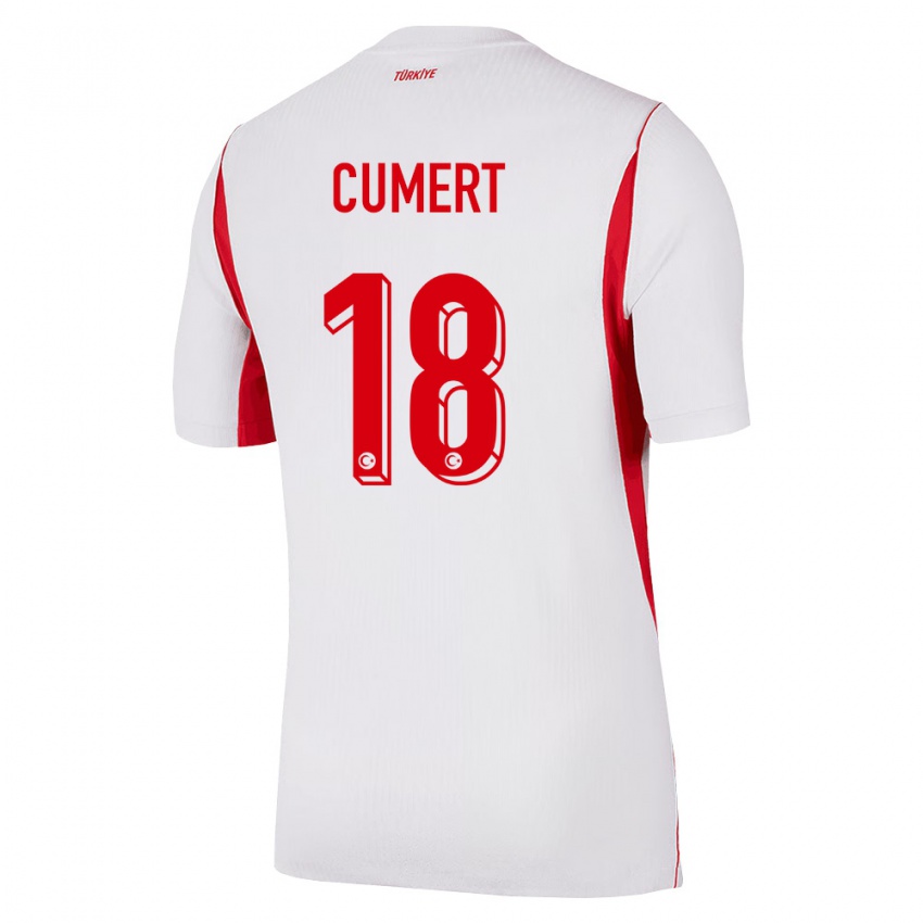 ילדים טורקיה Ecem Cumert #18 לבן בורדו אדום הרחק ג'רזי 26-28 חולצה קצרה
