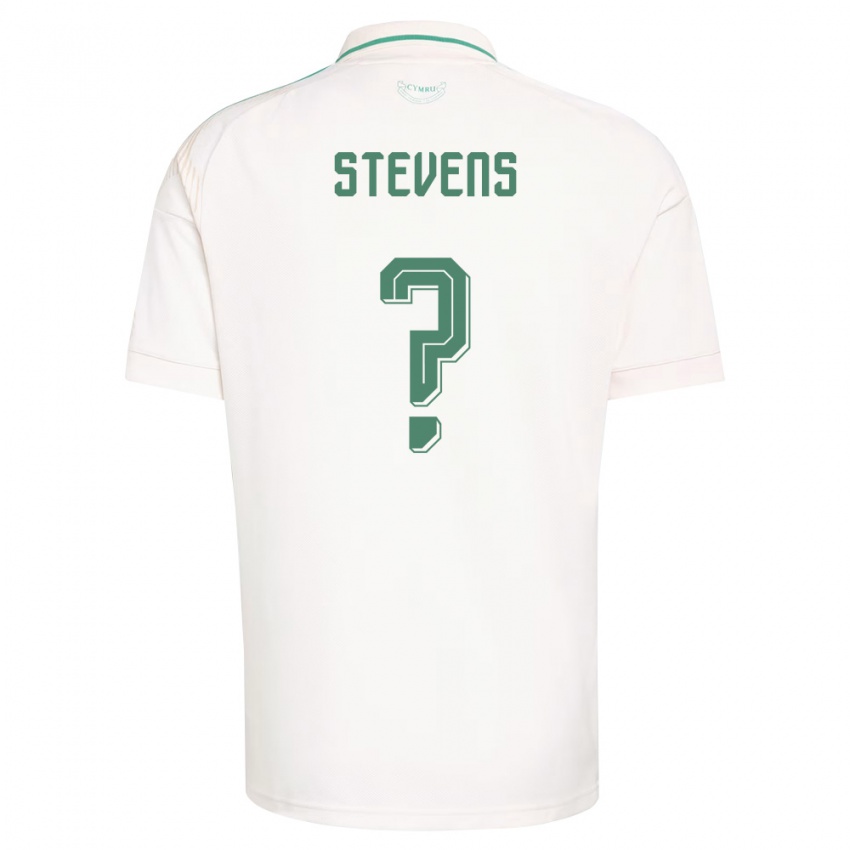 ילדים ויילס Charlie Stevens #0 לבן חום ירוק הרחק ג'רזי 26-28 חולצה קצרה