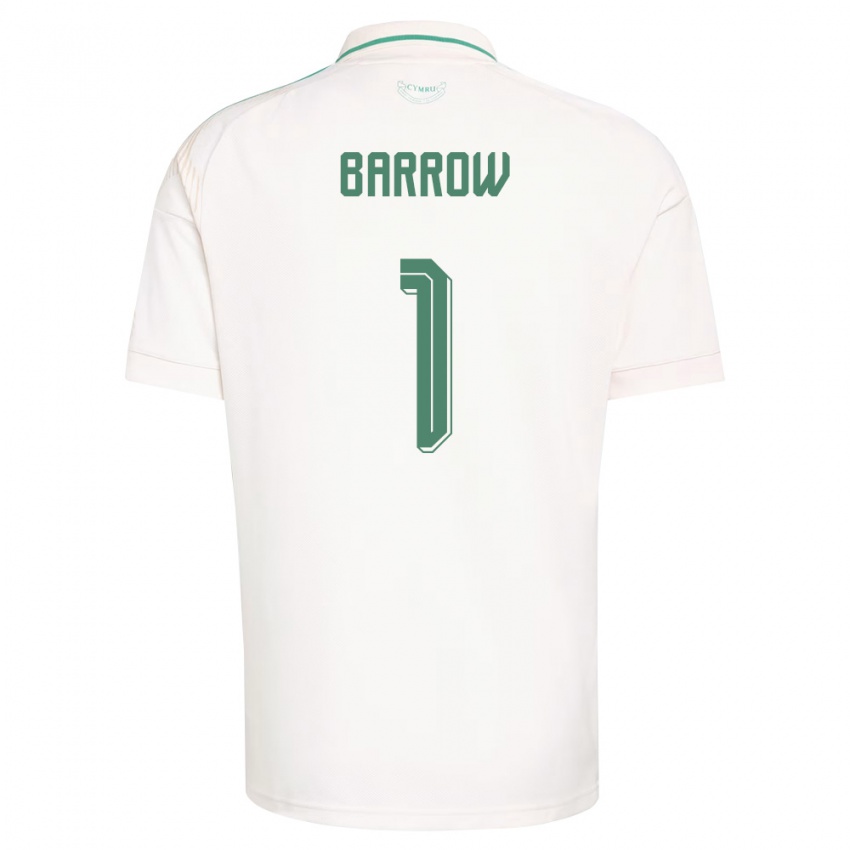 ילדים ויילס Harry Barrow #1 לבן חום ירוק הרחק ג'רזי 26-28 חולצה קצרה