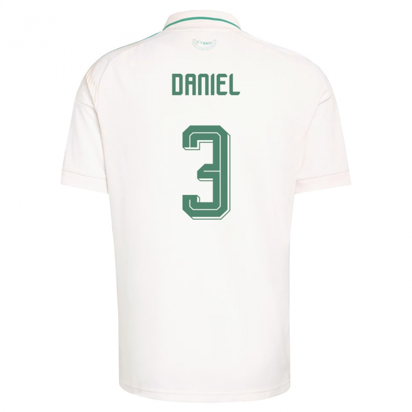 ילדים ויילס Hugo Daniel #3 לבן חום ירוק הרחק ג'רזי 26-28 חולצה קצרה