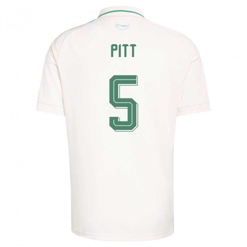 ילדים ויילס Theo Pitt #5 לבן חום ירוק הרחק ג'רזי 26-28 חולצה קצרה