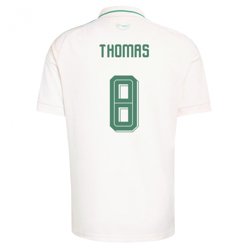 ילדים ויילס Isaac Thomas #8 לבן חום ירוק הרחק ג'רזי 26-28 חולצה קצרה