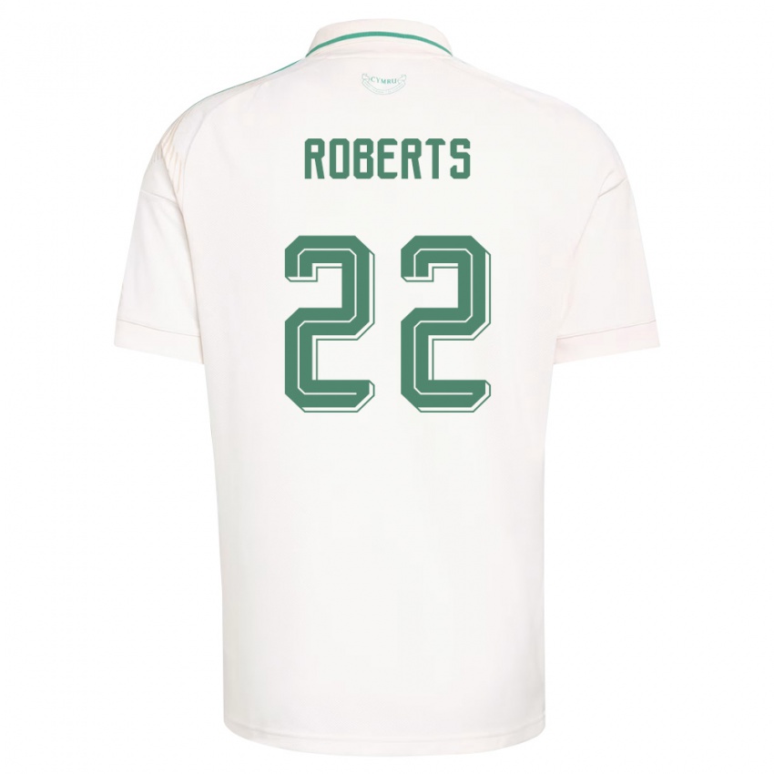 ילדים ויילס Lucas Roberts #22 לבן חום ירוק הרחק ג'רזי 26-28 חולצה קצרה