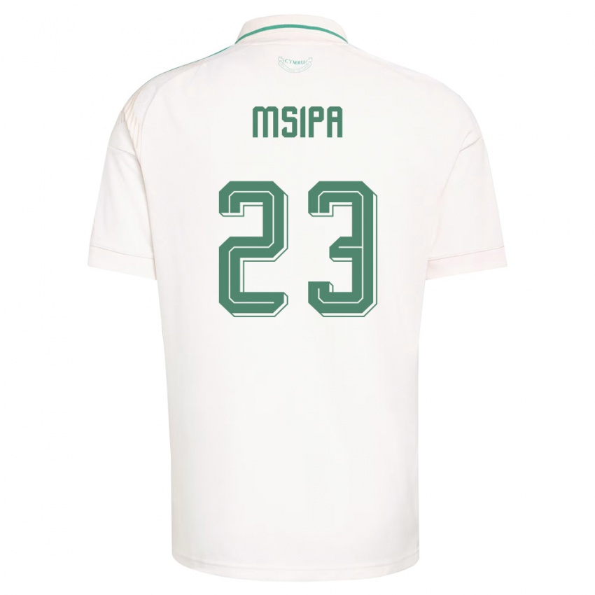 ילדים ויילס Munya Msipa #23 לבן חום ירוק הרחק ג'רזי 26-28 חולצה קצרה