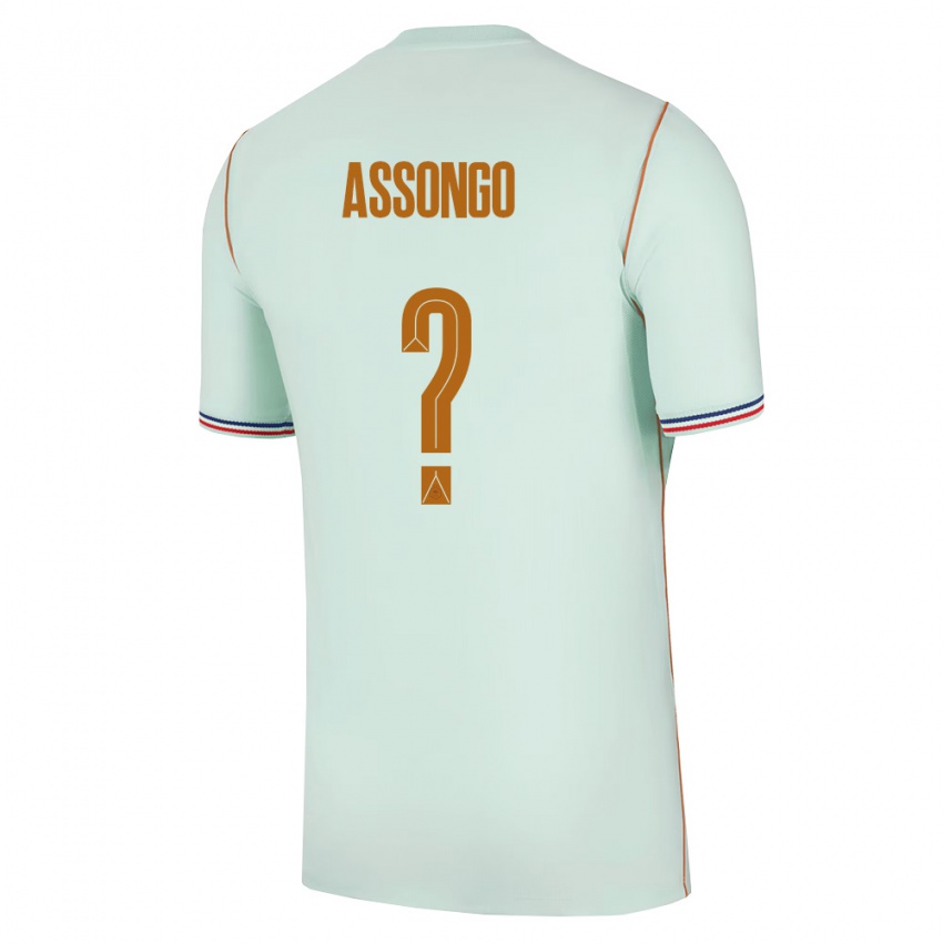 ילדים צרפת Ilan Assongo #0 ירוק זהב הרחק ג'רזי 26-28 חולצה קצרה