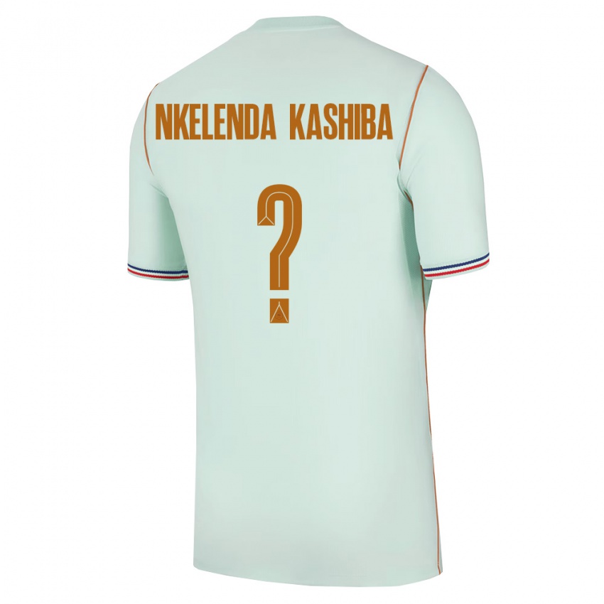 ילדים צרפת Jason Nkelenda Kashiba #0 ירוק זהב הרחק ג'רזי 26-28 חולצה קצרה