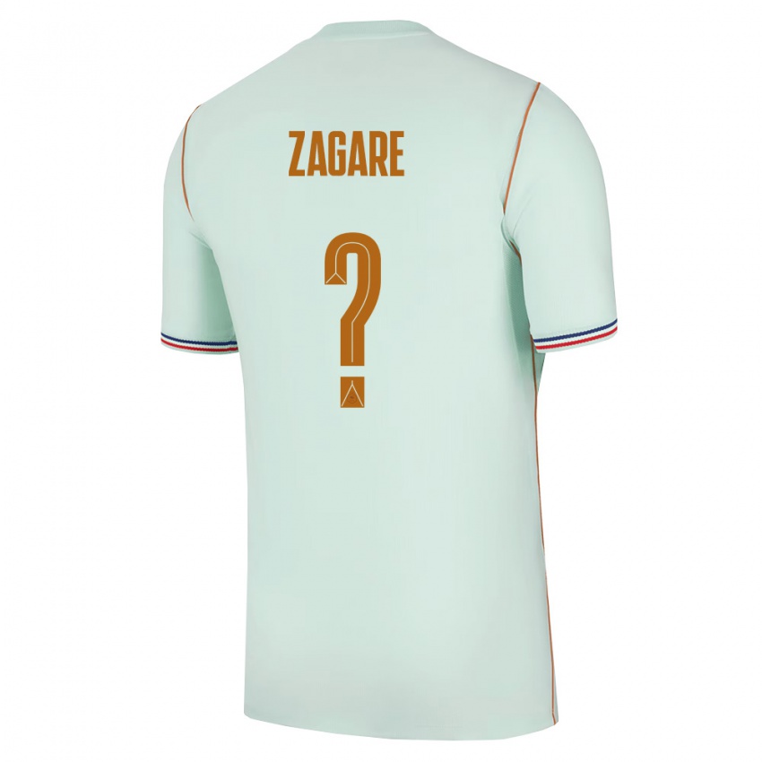 ילדים צרפת Ismaël Zagare #0 ירוק זהב הרחק ג'רזי 26-28 חולצה קצרה