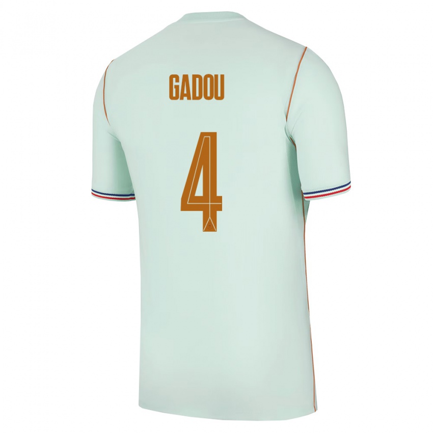 ילדים צרפת Joane Gadou #4 ירוק זהב הרחק ג'רזי 26-28 חולצה קצרה
