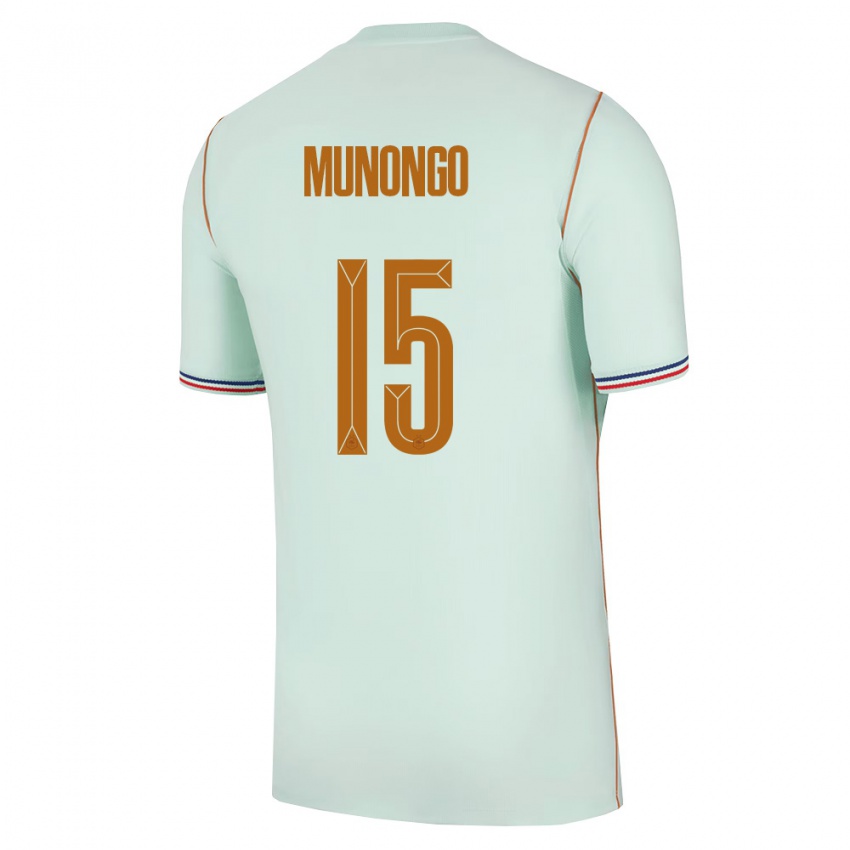 ילדים צרפת Believe Munongo #15 ירוק זהב הרחק ג'רזי 26-28 חולצה קצרה