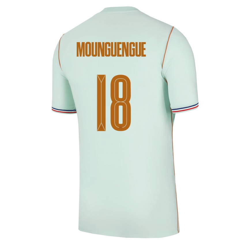 ילדים צרפת Pierre Mounguengue #18 ירוק זהב הרחק ג'רזי 26-28 חולצה קצרה