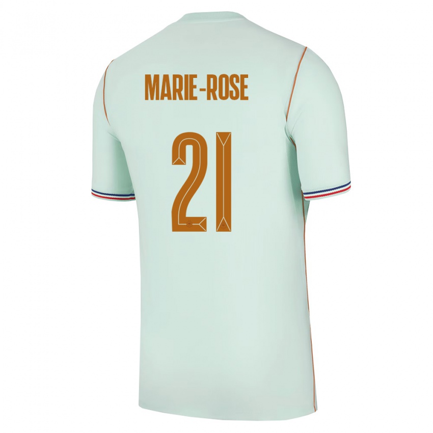 ילדים צרפת Ylann Marie-Rose #21 ירוק זהב הרחק ג'רזי 26-28 חולצה קצרה