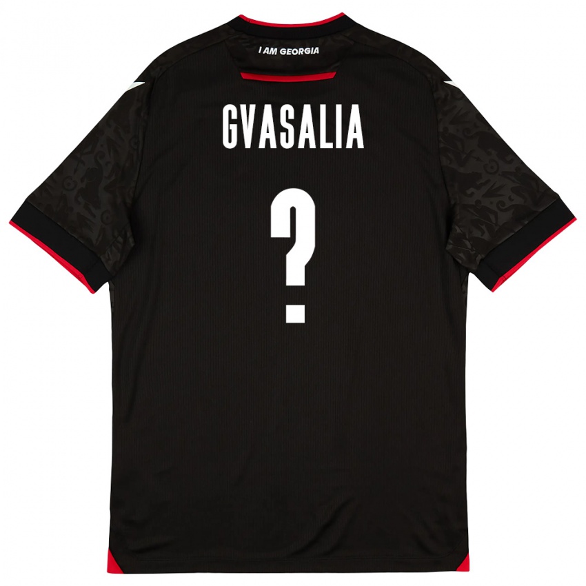 ילדים גאורגיה Giorgi Gvasalia #0 שחור לבן אדום הרחק ג'רזי 26-28 חולצה קצרה