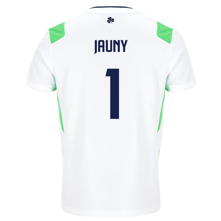 ילדים אירלנד Noah Jauny #1 לבן ירוק בהיר הרחק ג'רזי 26-28 חולצה קצרה
