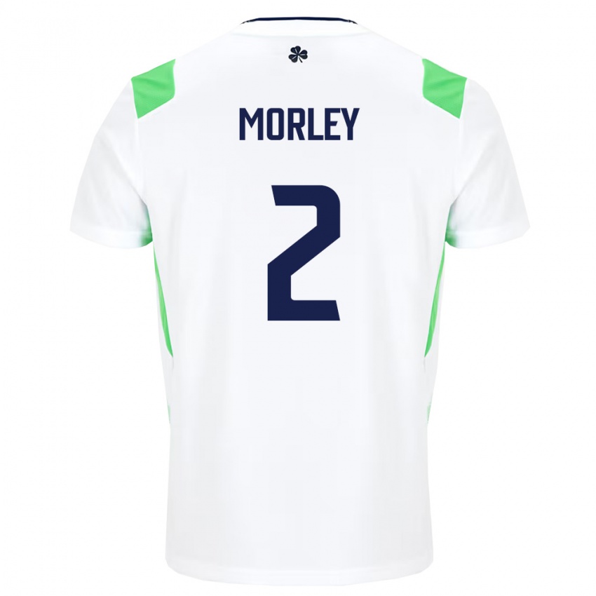 ילדים אירלנד Thomas Morley #2 לבן ירוק בהיר הרחק ג'רזי 26-28 חולצה קצרה