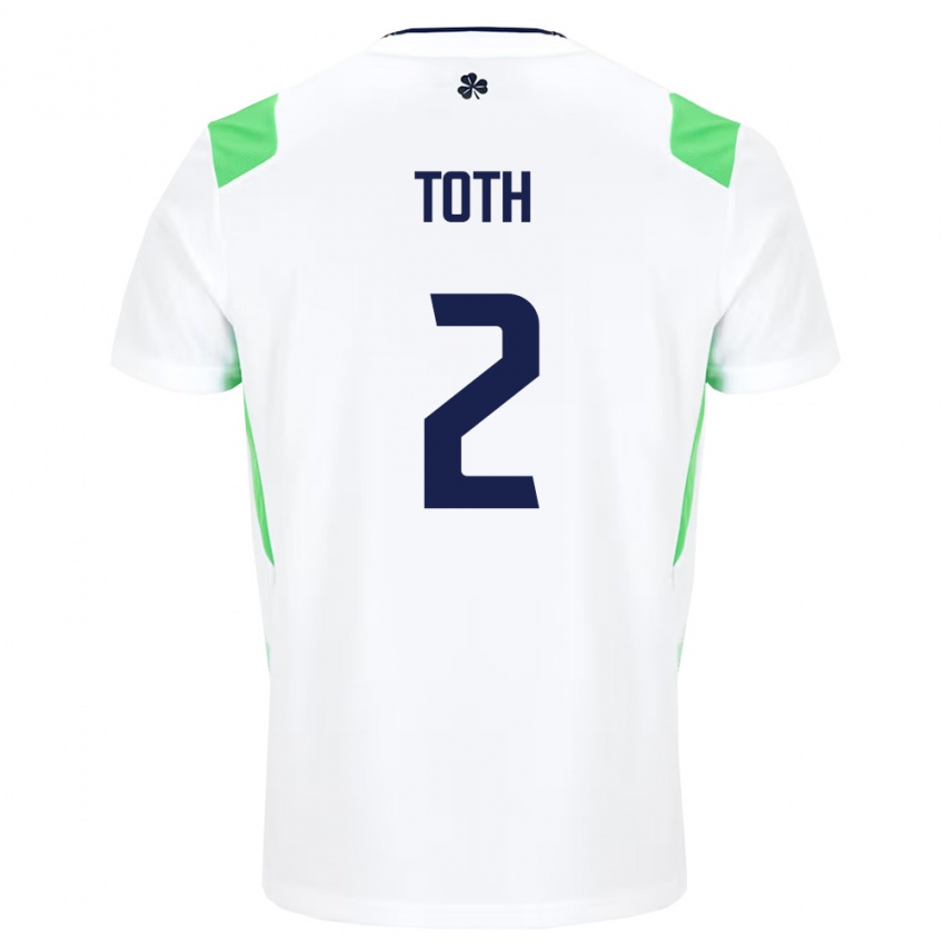 ילדים אירלנד Patrick Toth #2 לבן ירוק בהיר הרחק ג'רזי 26-28 חולצה קצרה