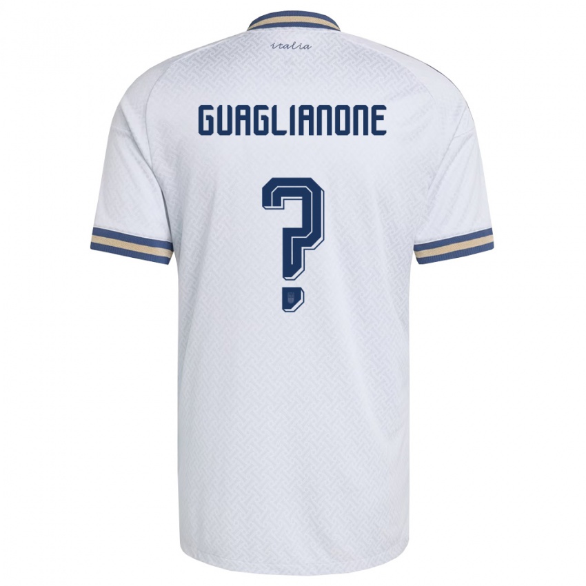 ילדים איטליה Mattia Guaglianone #0 שמנת כהה זהב הרחק ג'רזי 26-28 חולצה קצרה