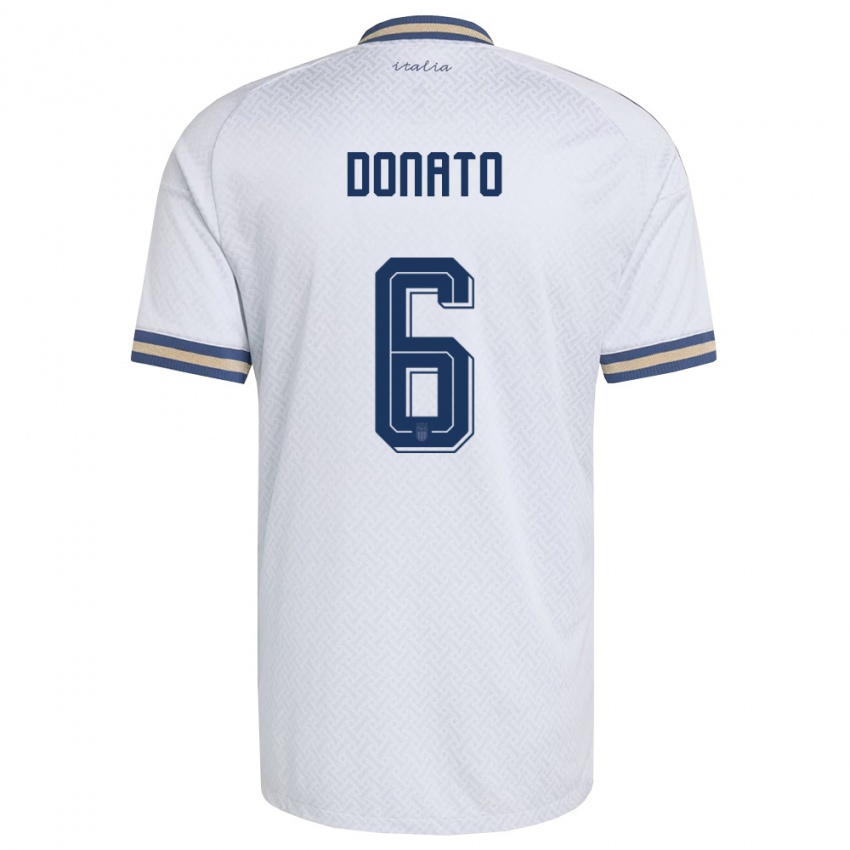 ילדים איטליה Andrea Donato #6 שמנת כהה זהב הרחק ג'רזי 26-28 חולצה קצרה