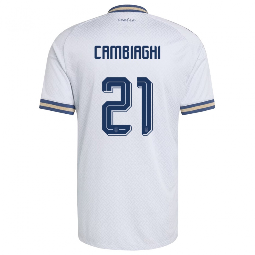 ילדים איטליה מיקלה קמביאגי #21 שמנת כהה זהב הרחק ג'רזי 26-28 חולצה קצרה