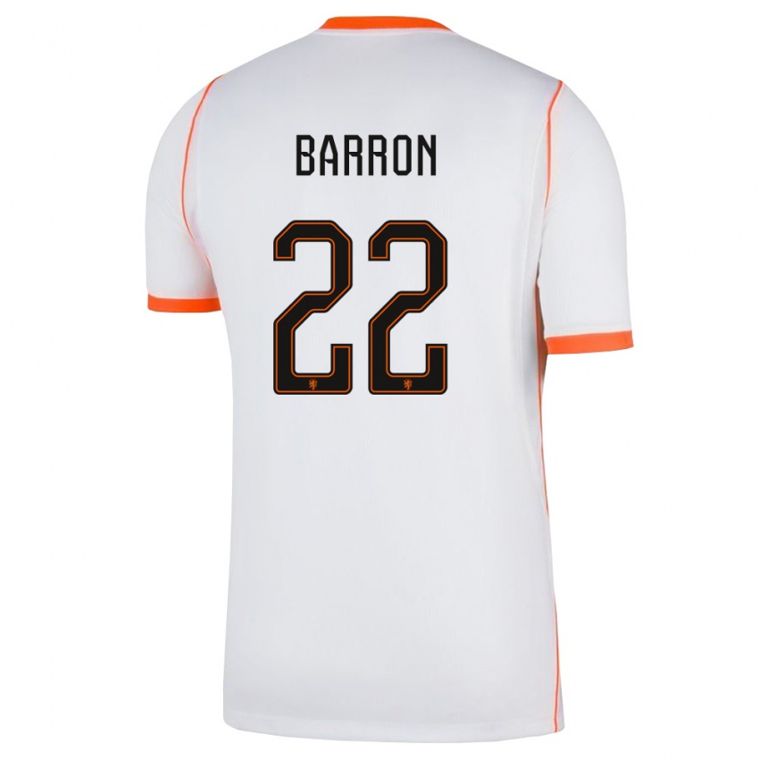 ילדים הולנד Eternal Barron #22 לבן כתום הרחק ג'רזי 26-28 חולצה קצרה