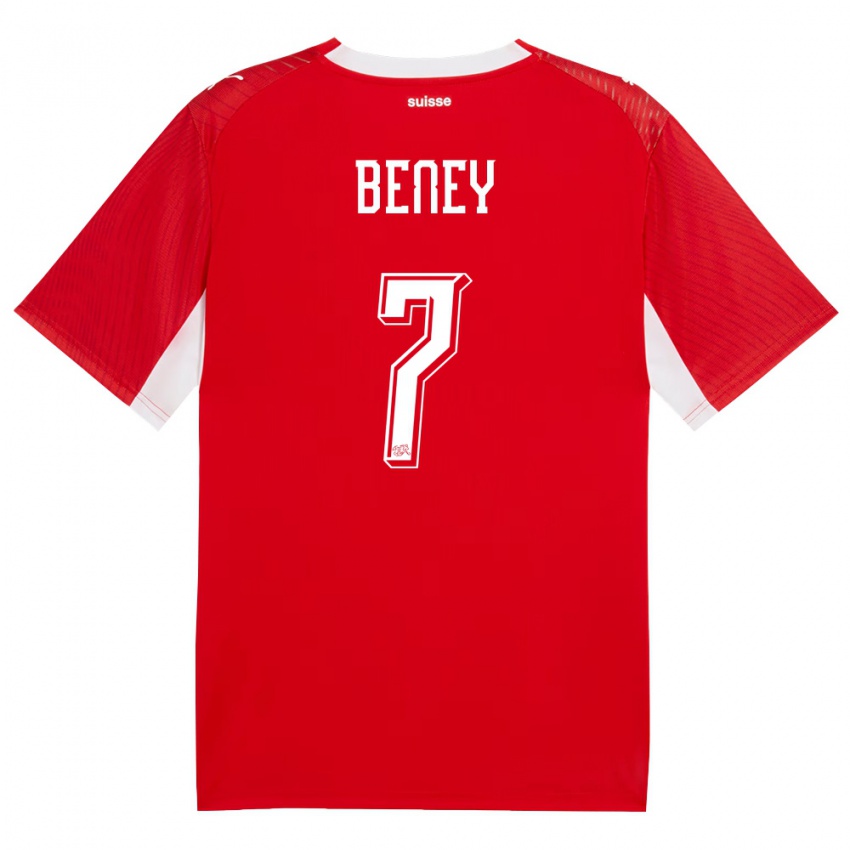 גברים שווייץ רומאו בני #7 אדום לבן ג'רזי ביתית 26-28 חולצה קצרה